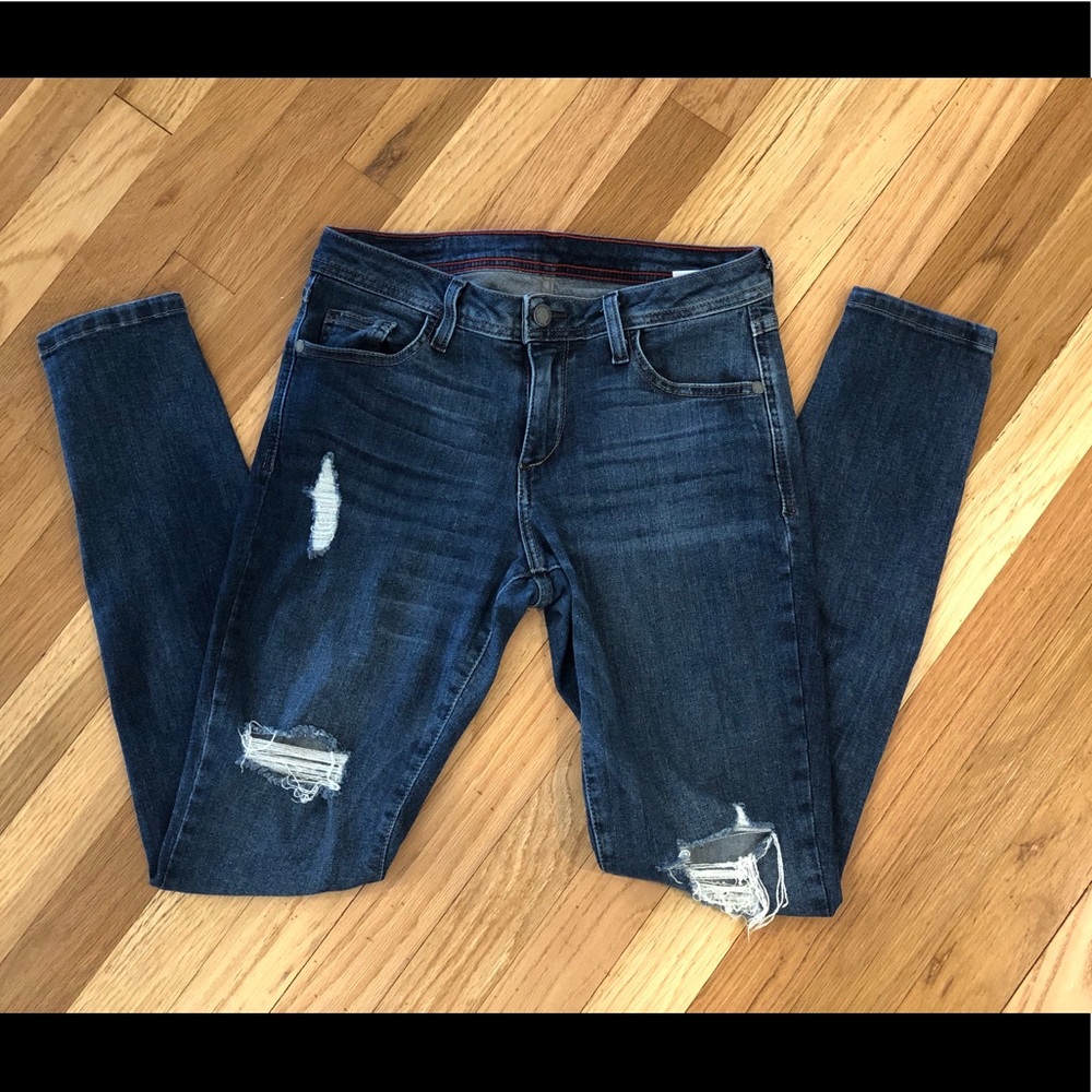 Fran Denim Sarah Distressed Skinny Jeans